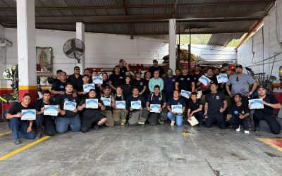 Participa Bomberos CSL en curso sobre uso de mangueras organizado por Bomberos de Santa Rosalía